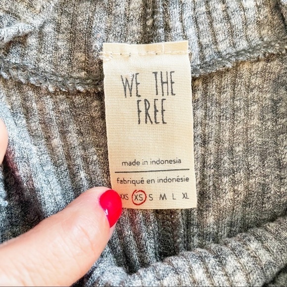 Free People Londontown Thermal Oversized Gray Shirt Top Size XS OB658525 - Picture 4 of 8